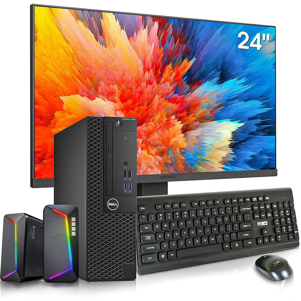 Dell OptiPlex 3050 32GB Bundle with 24" KOORUI Monitor