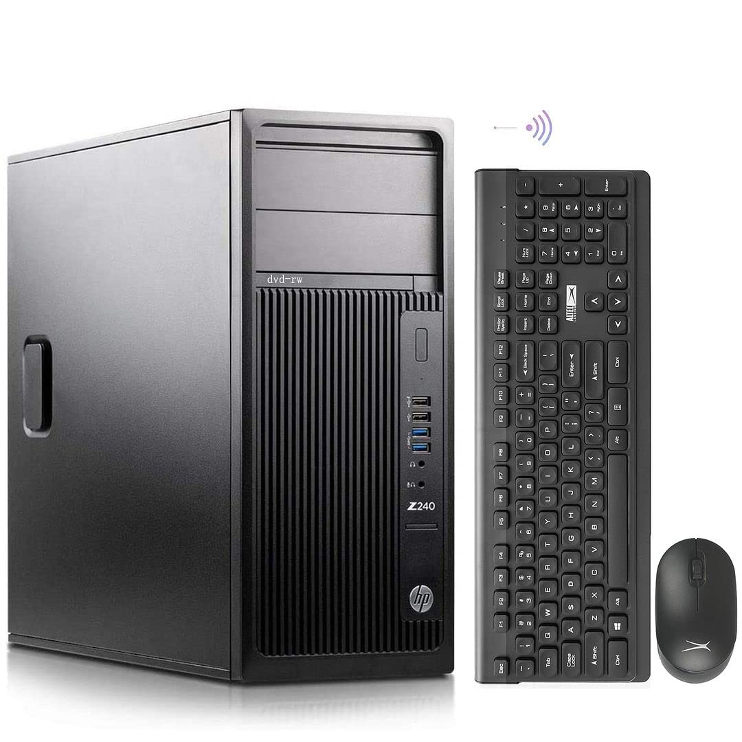 HP Z240 Tower Workstation i7-7700 32GB RAM 4TB Hybrid Drive WiFi 6E Win10 Pro NVIDIA GT 1030 Renewed