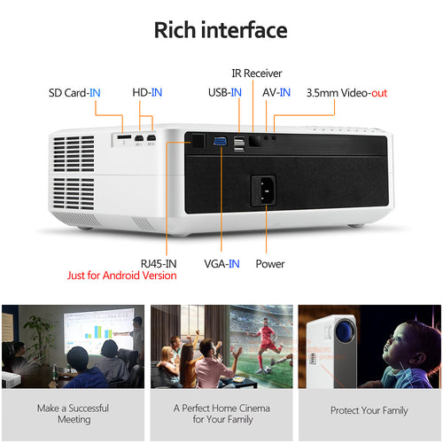 AUN 1080P Smart HD Projector with 4K Capability - 4K capable projector