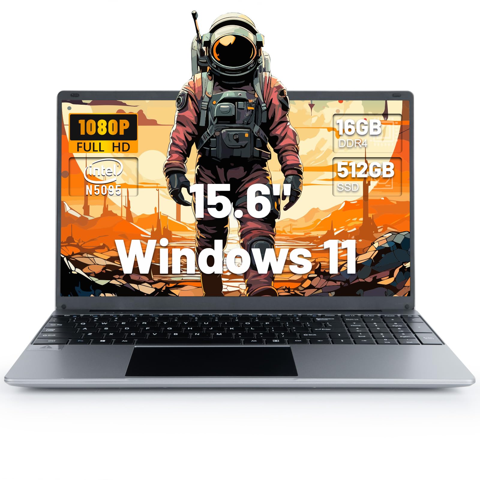 UGRIHACH Swift 15.6" FHD Laptop 16GB/512GB